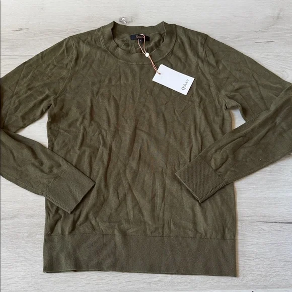 QUINCE WOMEN LIGHTWEIGHT COTTON MODAL RELAXED LONGSLEEVE T-SHIRT GREEN SMALL NWT - Picture 6 of 8